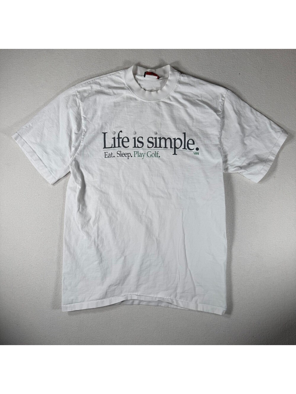 Vintage 90s Heavy Weight Life is Simple Eat Sleep Golf T Shirt Sz L